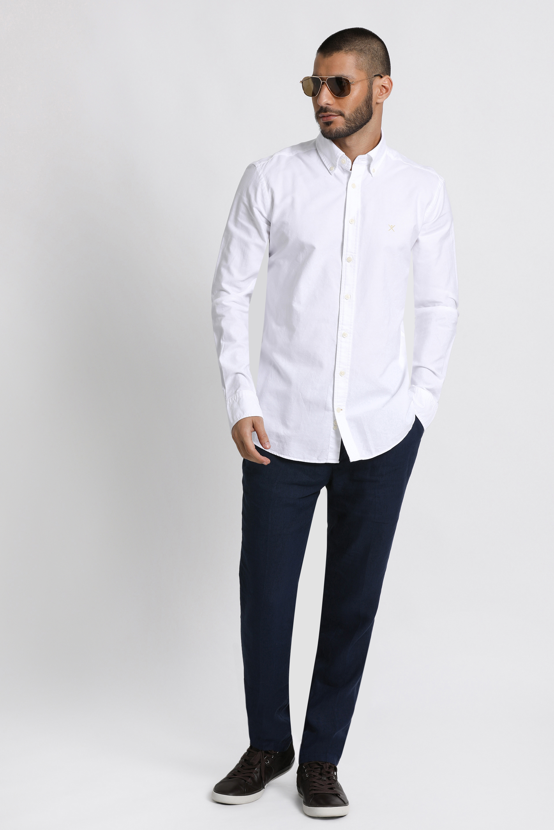 

MAC HAY Fine Checkered Slim Fit Long Sleeve Shirt