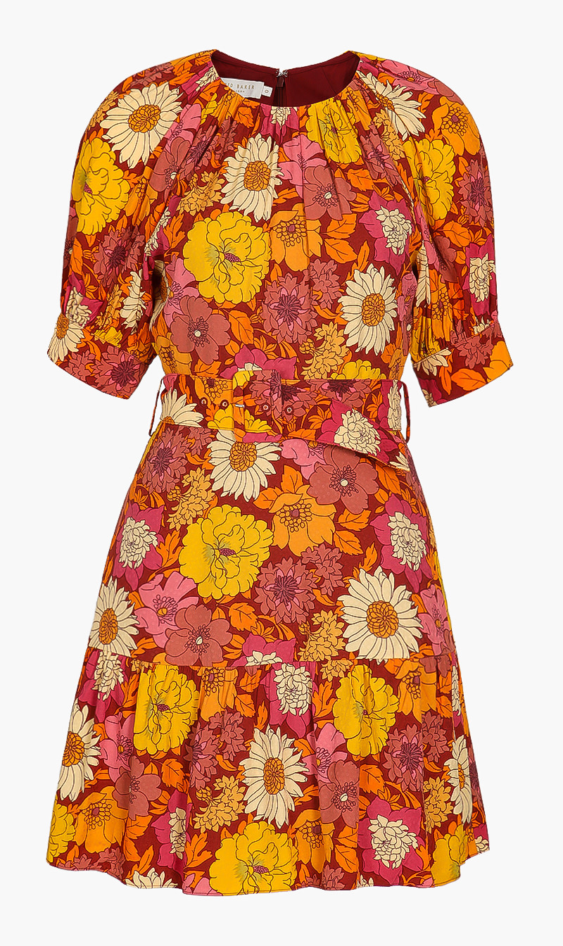 

Self Belt Detail Mini Dress