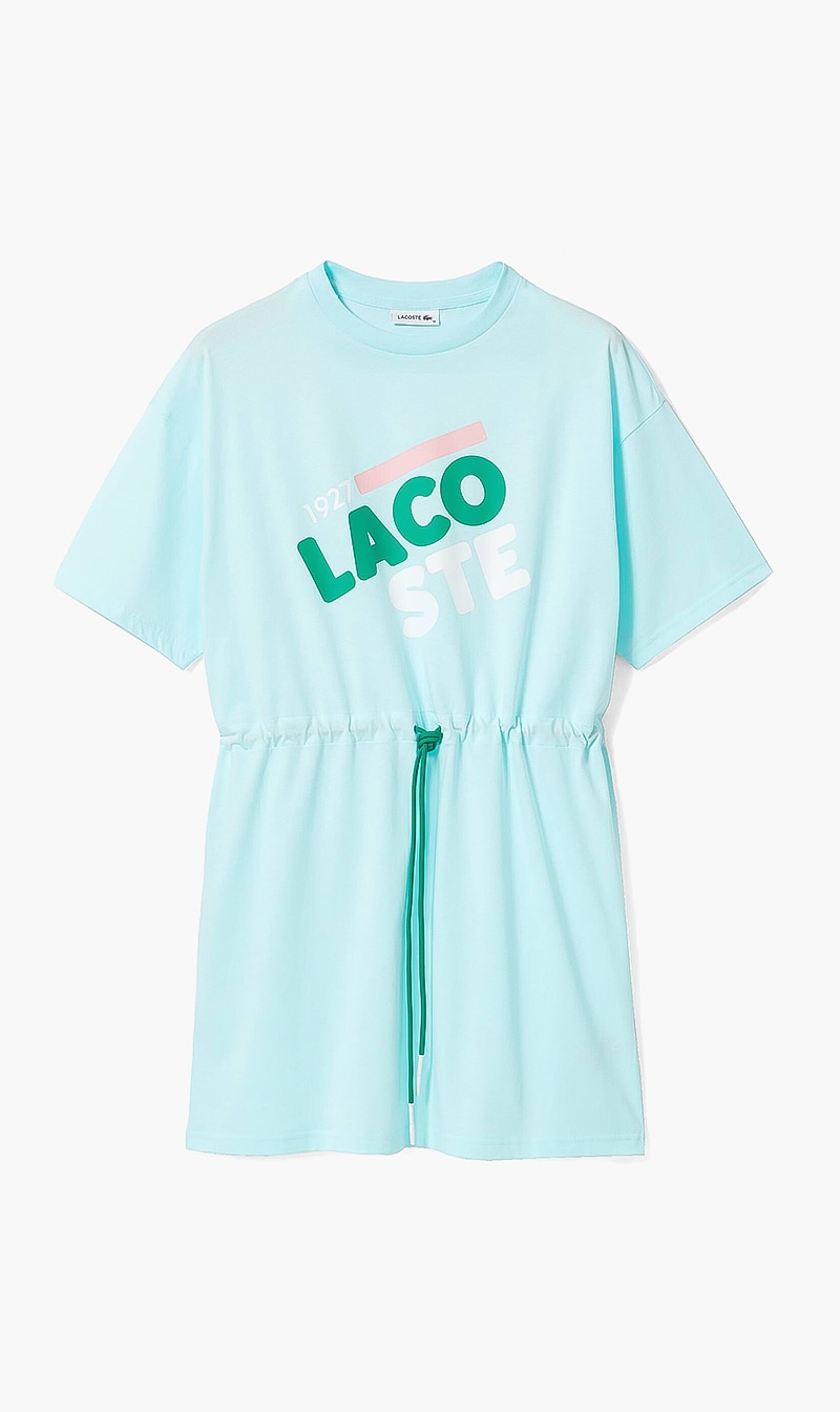 

Lacoste Green Loose Fit T-shirt Dress for Women | The Deal Outlet