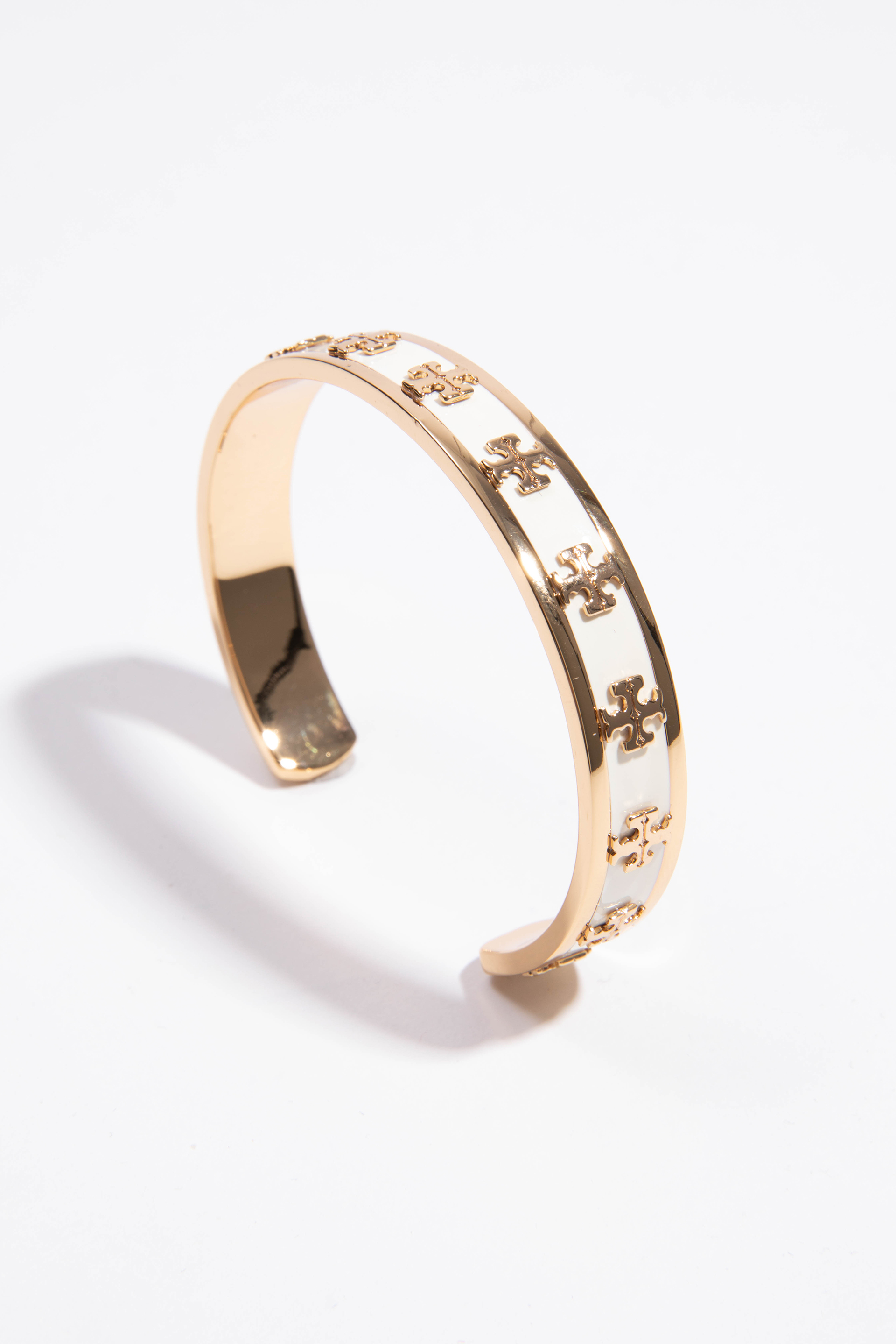 

TORY BURCH Enamel Raised Logo Cuff