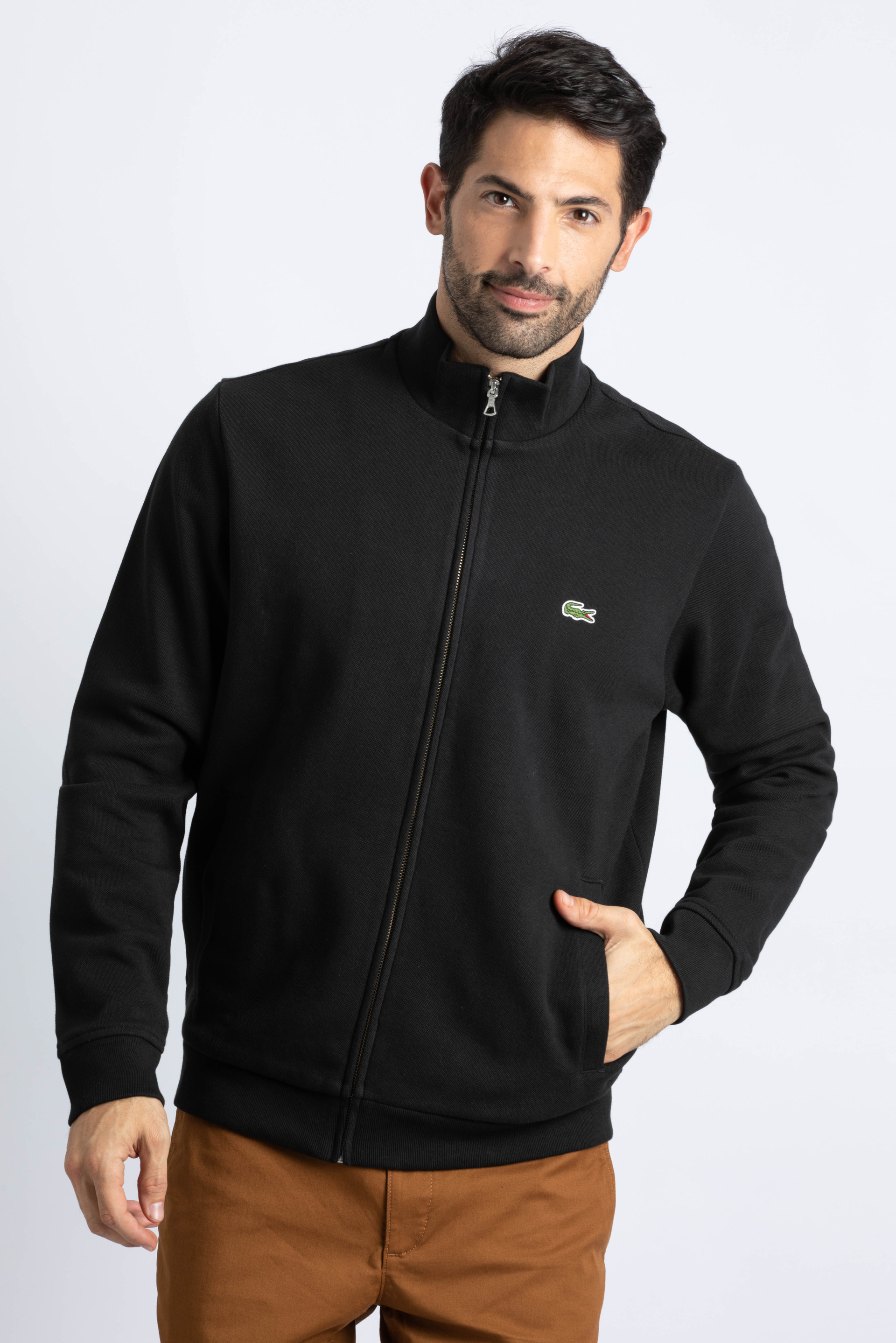 

Lacoste Zip Stand-up Collar Fleece Sweatshirt