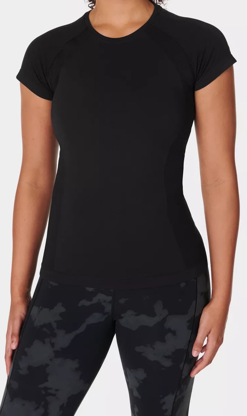 

Sweaty Betty Black Athlete Seamless Workout T-shi for Women | The Deal Outlet