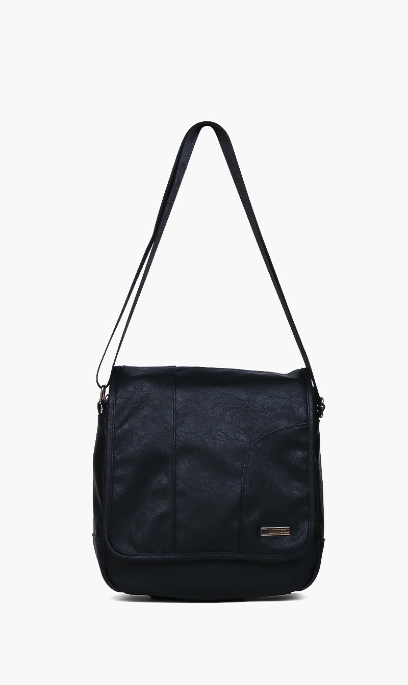 

Solid Leather Crossbody Bag