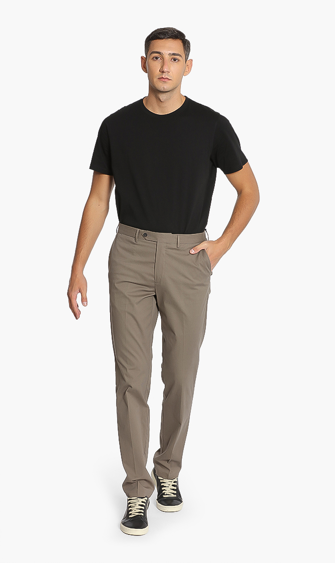 

Hackett London Brown Sanderson Tailored Twill Chino Pants for Men | The Deal Outlet