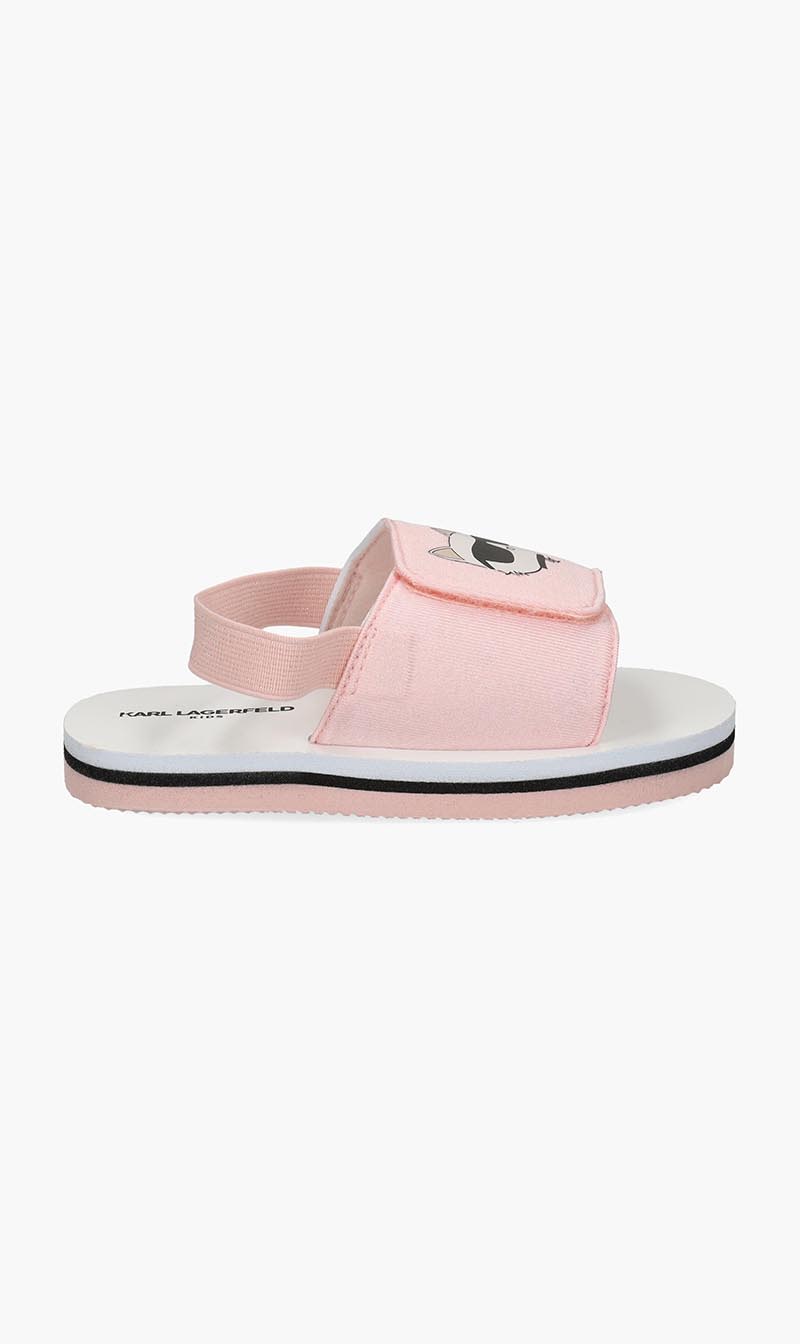 Pink Karl Lagerfeld Black Ikonik Choupette Sandals