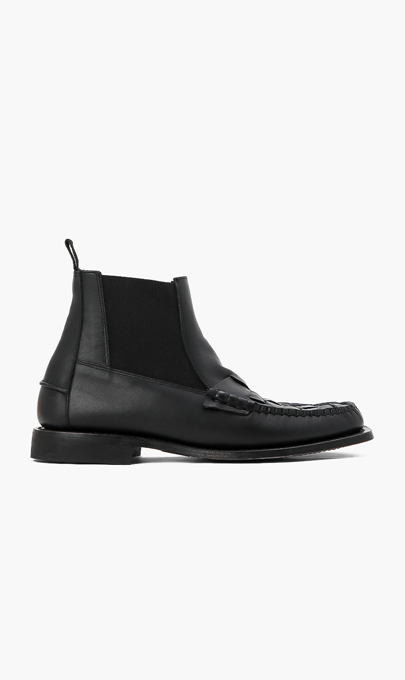 

Interwoven-design Ankle Boots