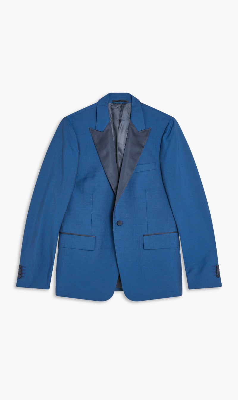 

Tailored Fit Single Button Evening Jacket, Blue