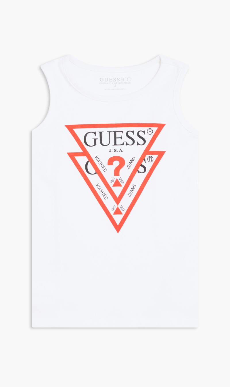 

Guess White Sleeveless Core Top for Girls | The Deal Outlet