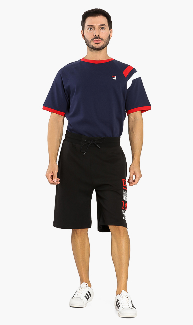 Stark High Build Print Short, Black