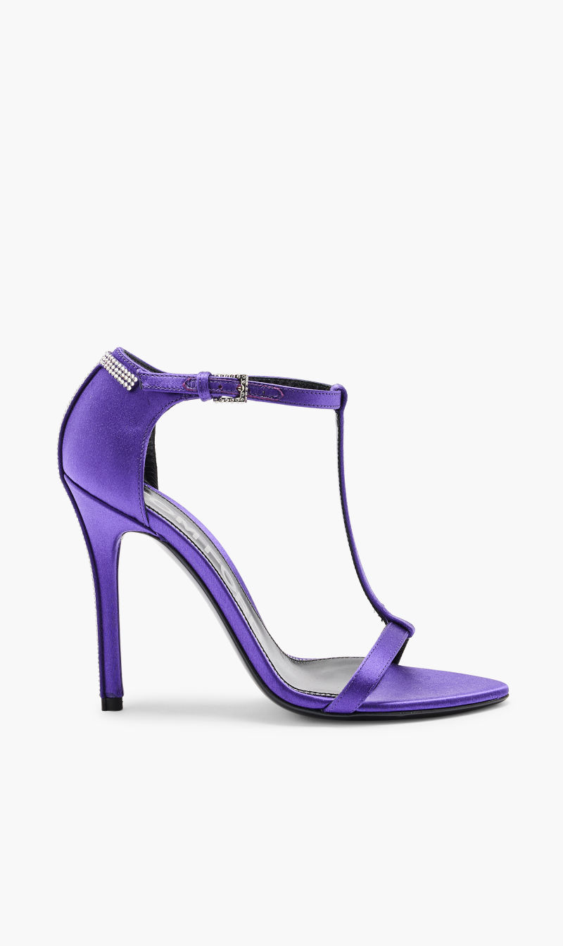 

Tom ford Purple Satin Crystal Stones Sandal for Women | The Deal Outlet