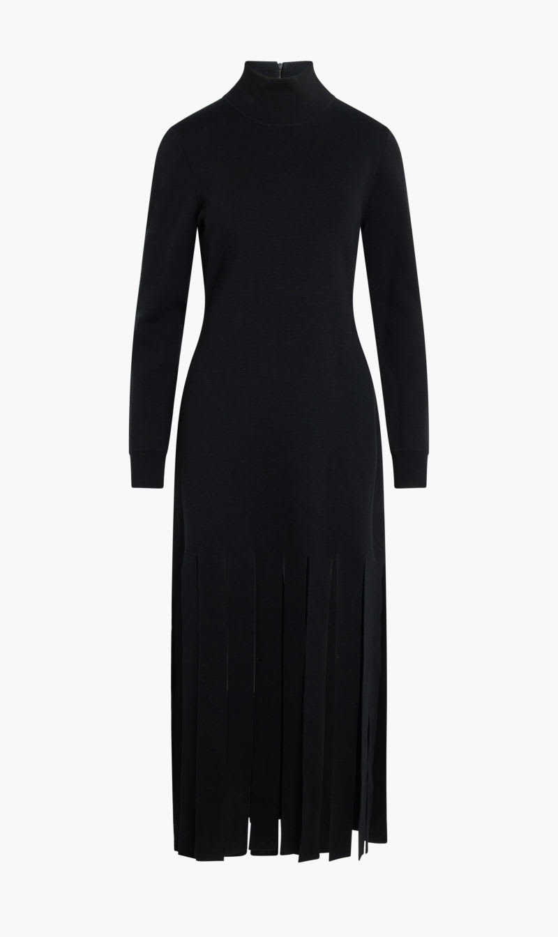 

Michael Kors Black Merino Streamer Dress for Women | The Deal Outlet