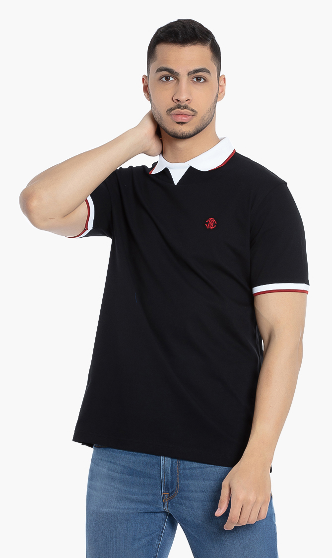 

Roberto Cavalli Contrast Trim Cotton Polo Shirt
