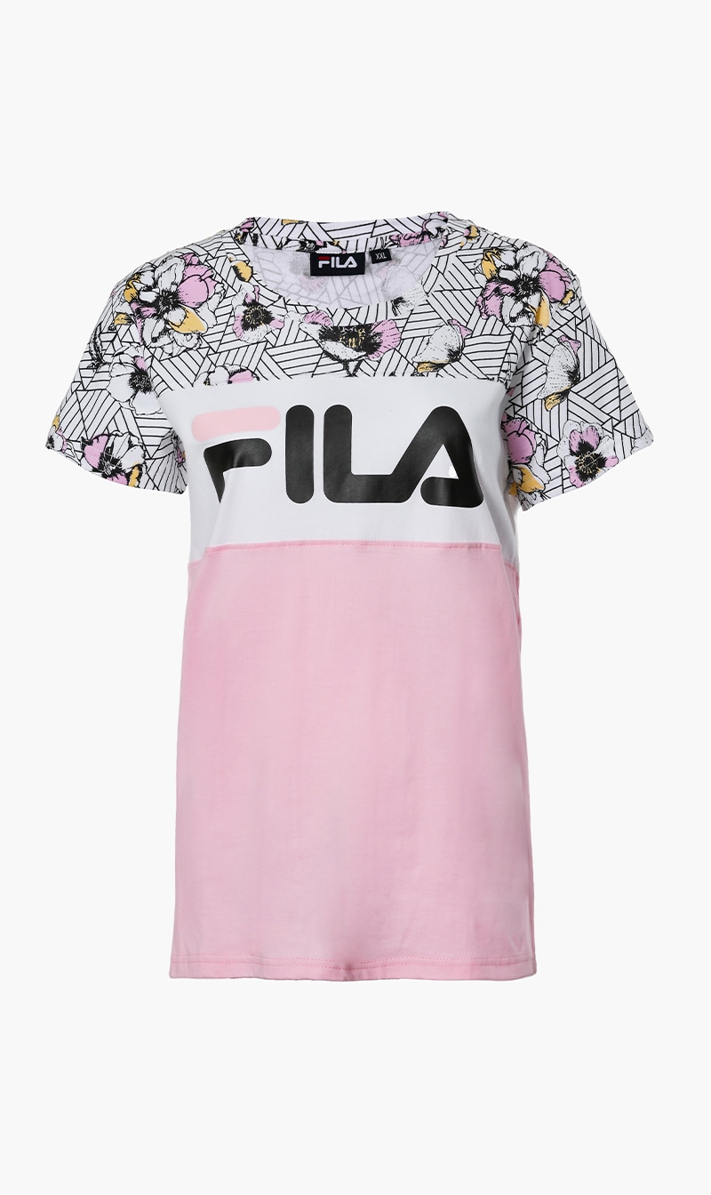 

Mishti Geo Floral Print Cut T-shirt, White