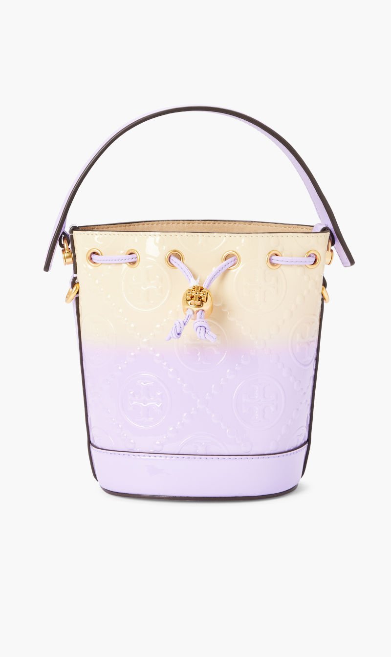 

Tory Burch Multi-color T Monogram Dip Dye Mini Bucket Bag for Women | The Deal Outlet