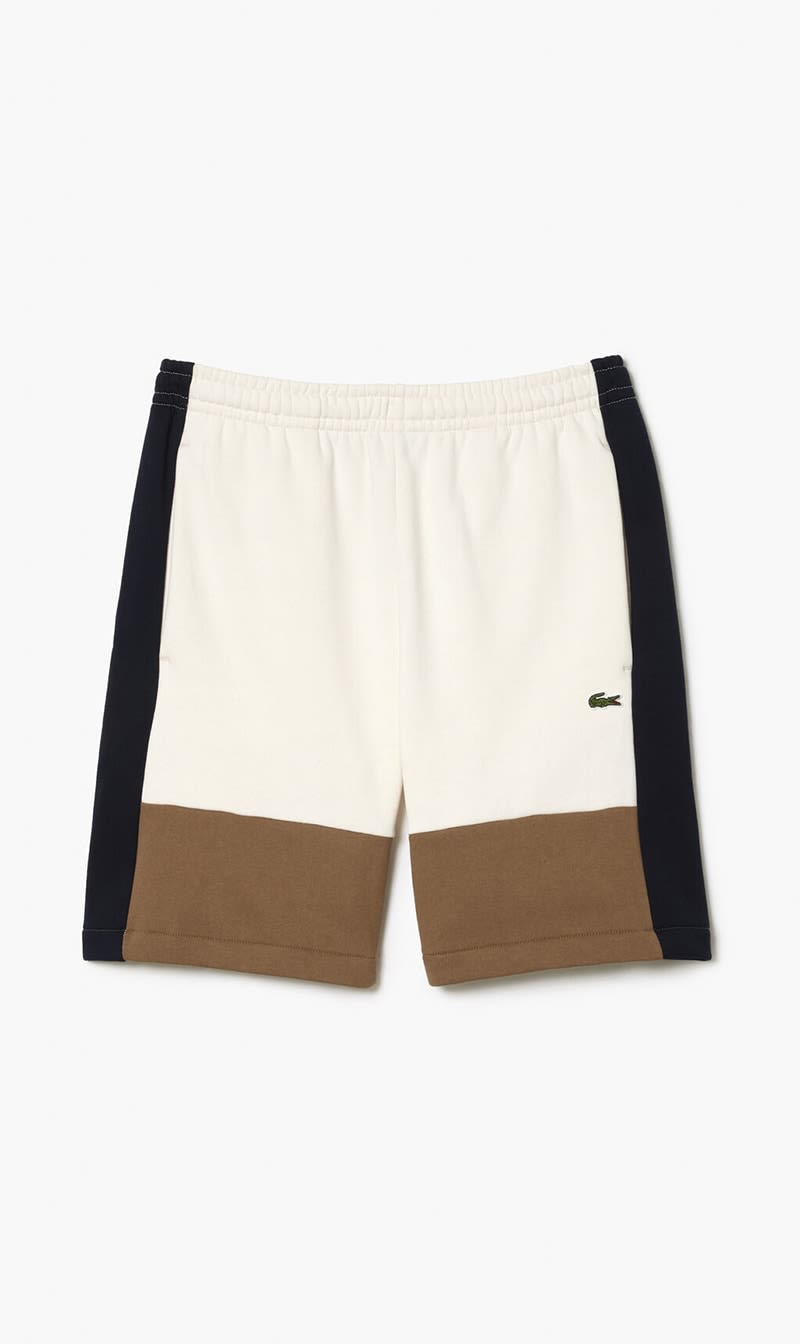 

Lacoste Multi-color Brushed Fleece Colourblock Jogger Shorts for Men | The Deal Outlet