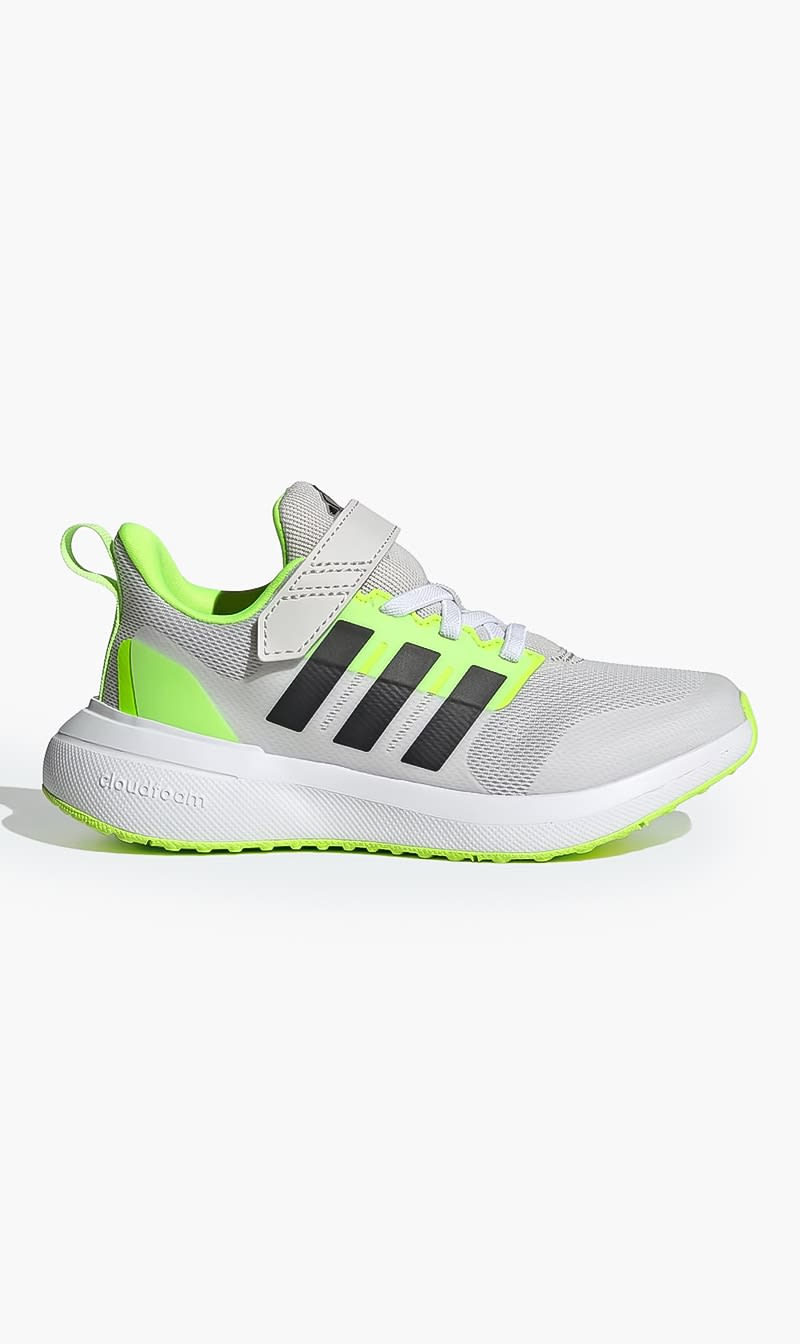 

Adidas Grey Fortarun 2.0 Cloudfoam Elastic Lace Top Strap Shoes | The Deal Outlet