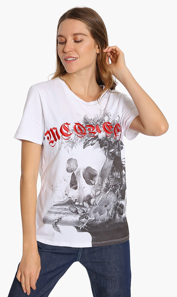 

Alexander Mcqueen Logo Embroidered T-shirt