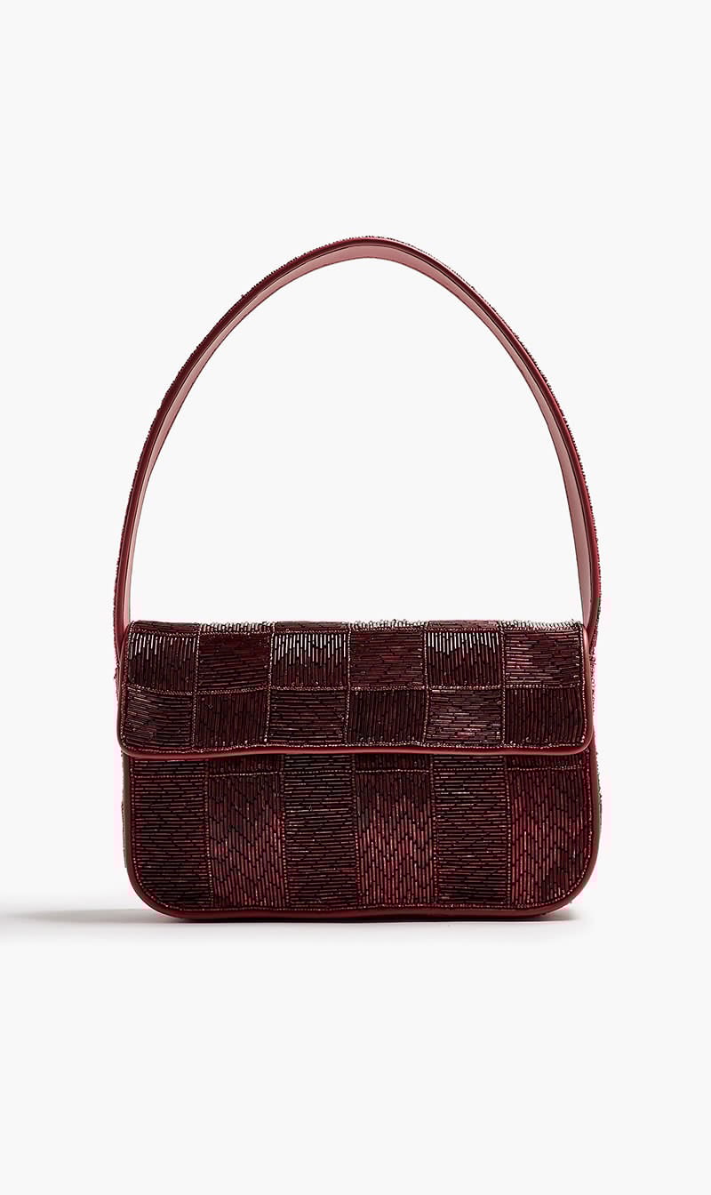 

Staud Red Tommy Beaded Bag for Women | The Deal Outlet