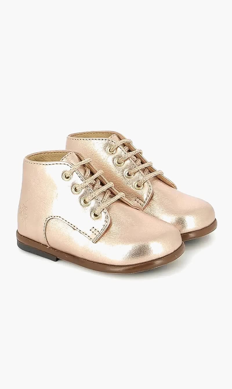 Tartine Et Chocolat Gold Derby Boots for Girls