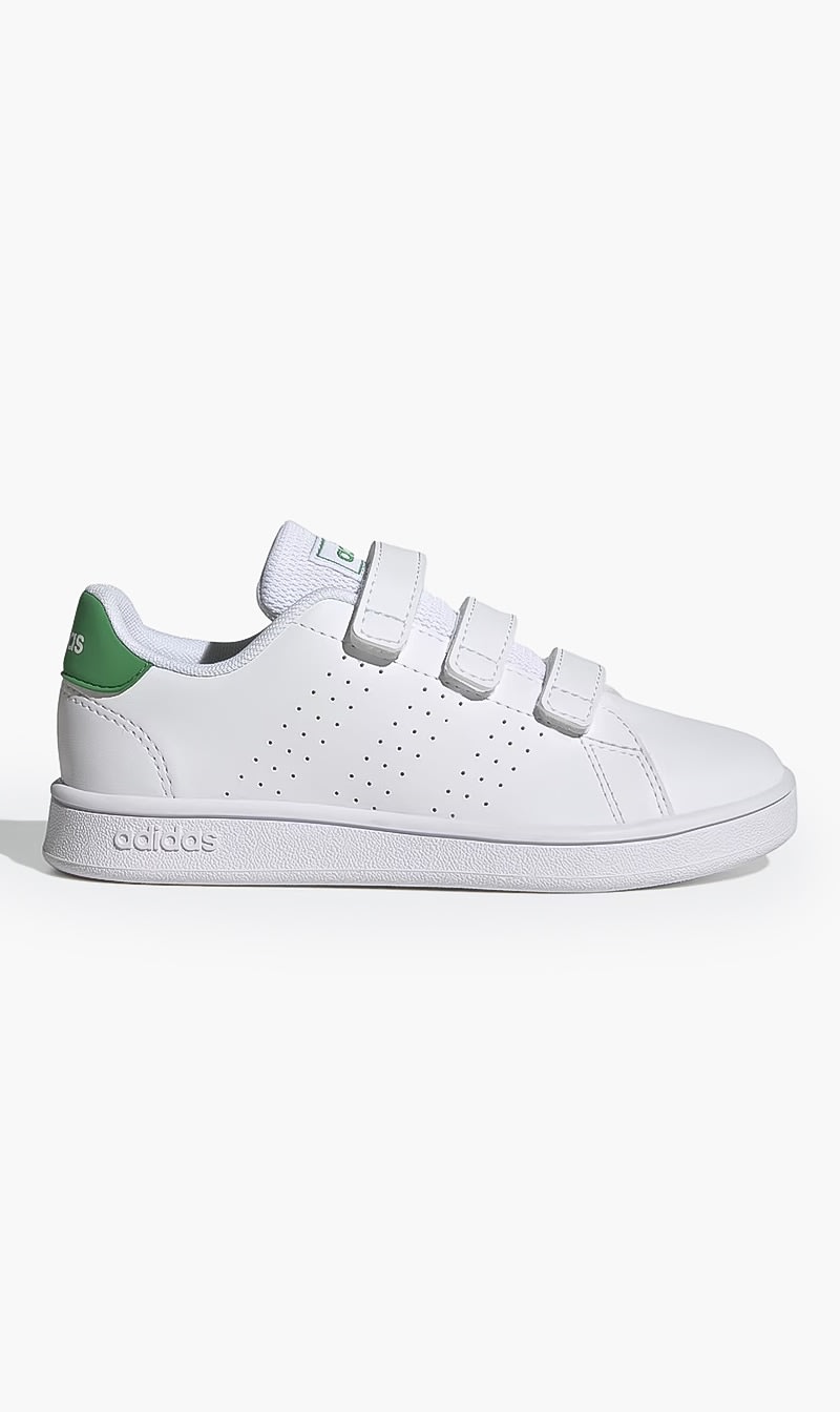 

Adidas White Advantage Court Lifestyle Hook-and-loop Shoes | The Deal Outlet