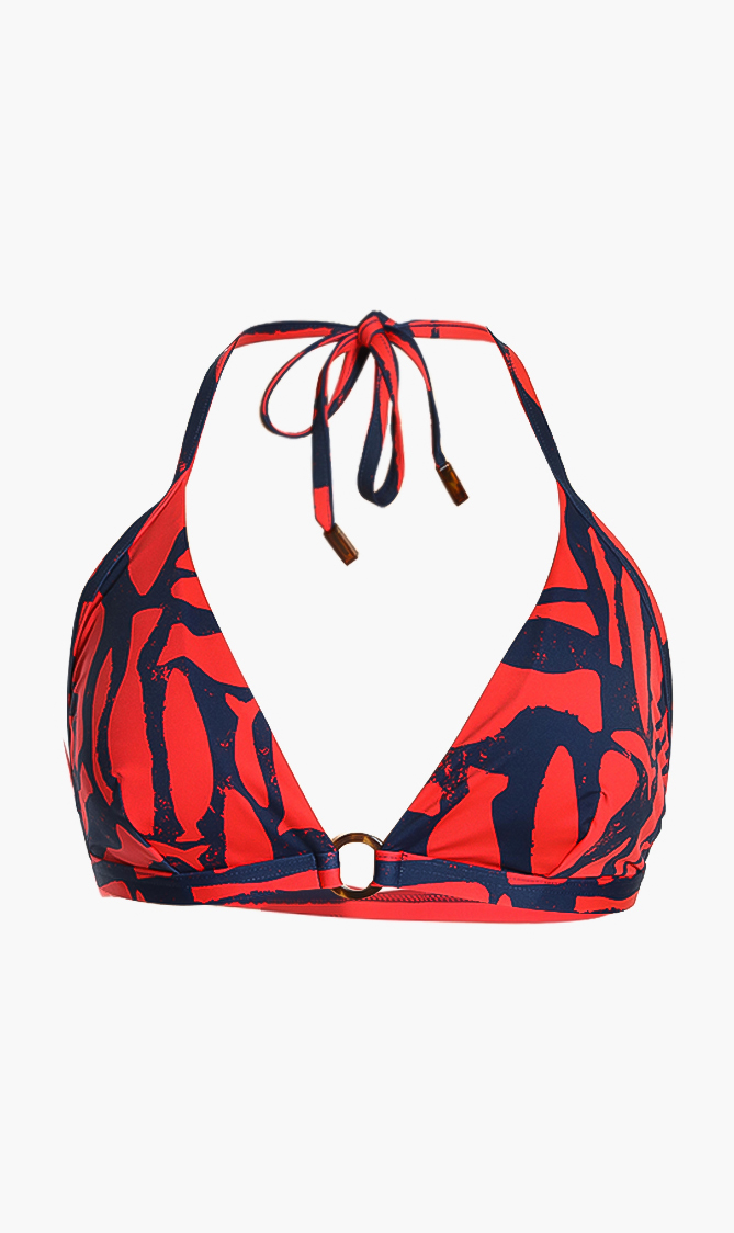 

Vilebrequin Flechett Printed Halter Bikini Top