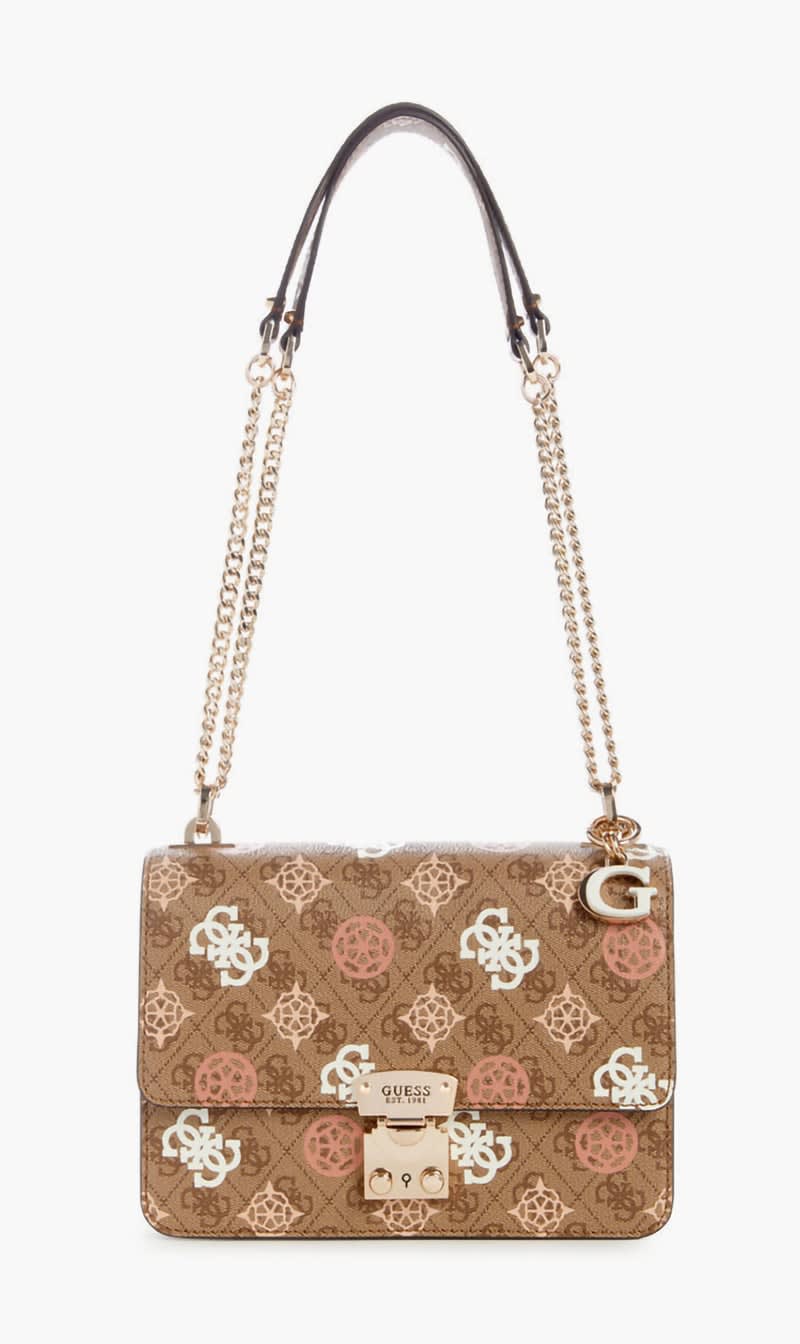 

Guess Brown Eliette Logo Convertible Crossbody Bag for Women | The Deal Outlet