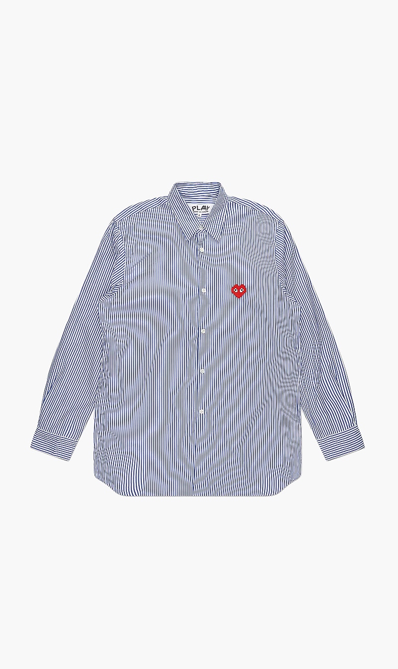

Logo Striped Shirt, Blue