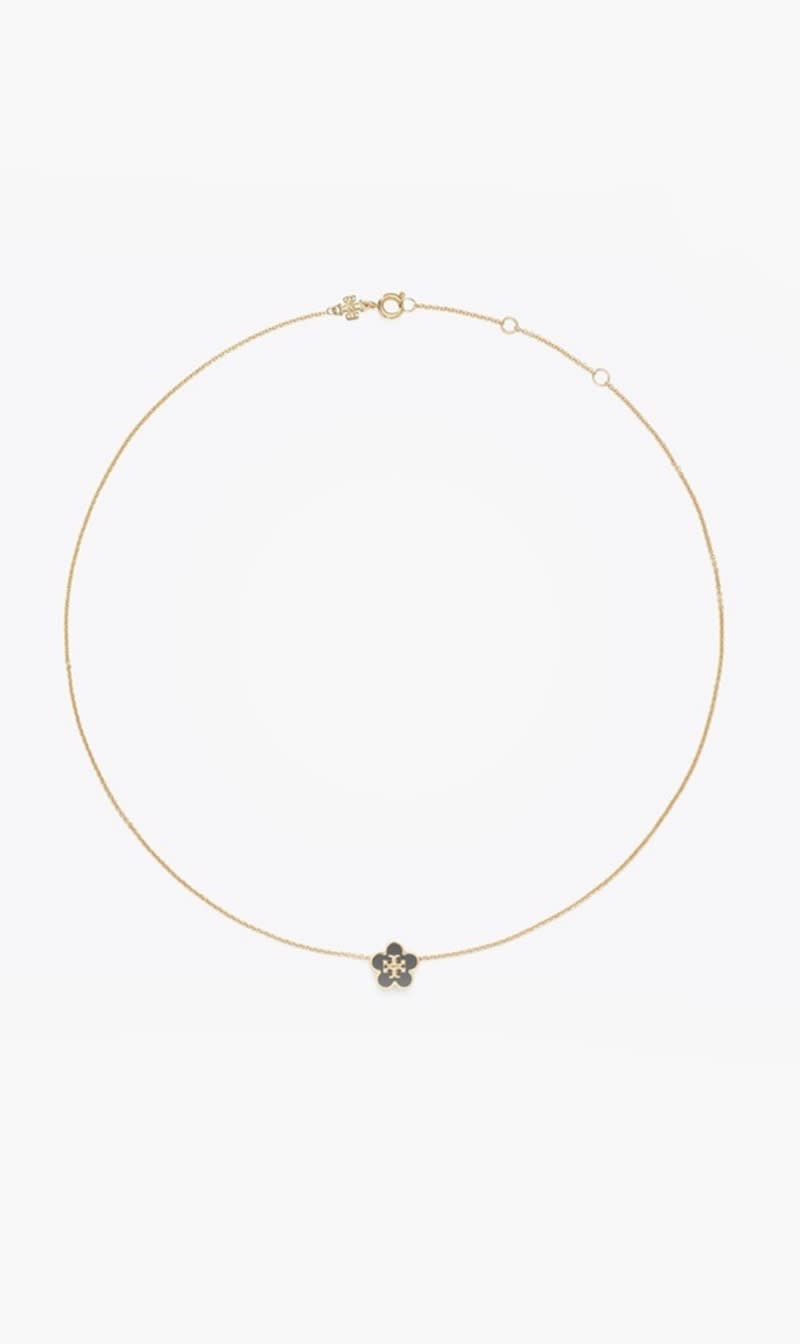 

Tory Burch Gold Kira Flower Enamel Pendant Necklace for Women | The Deal Outlet