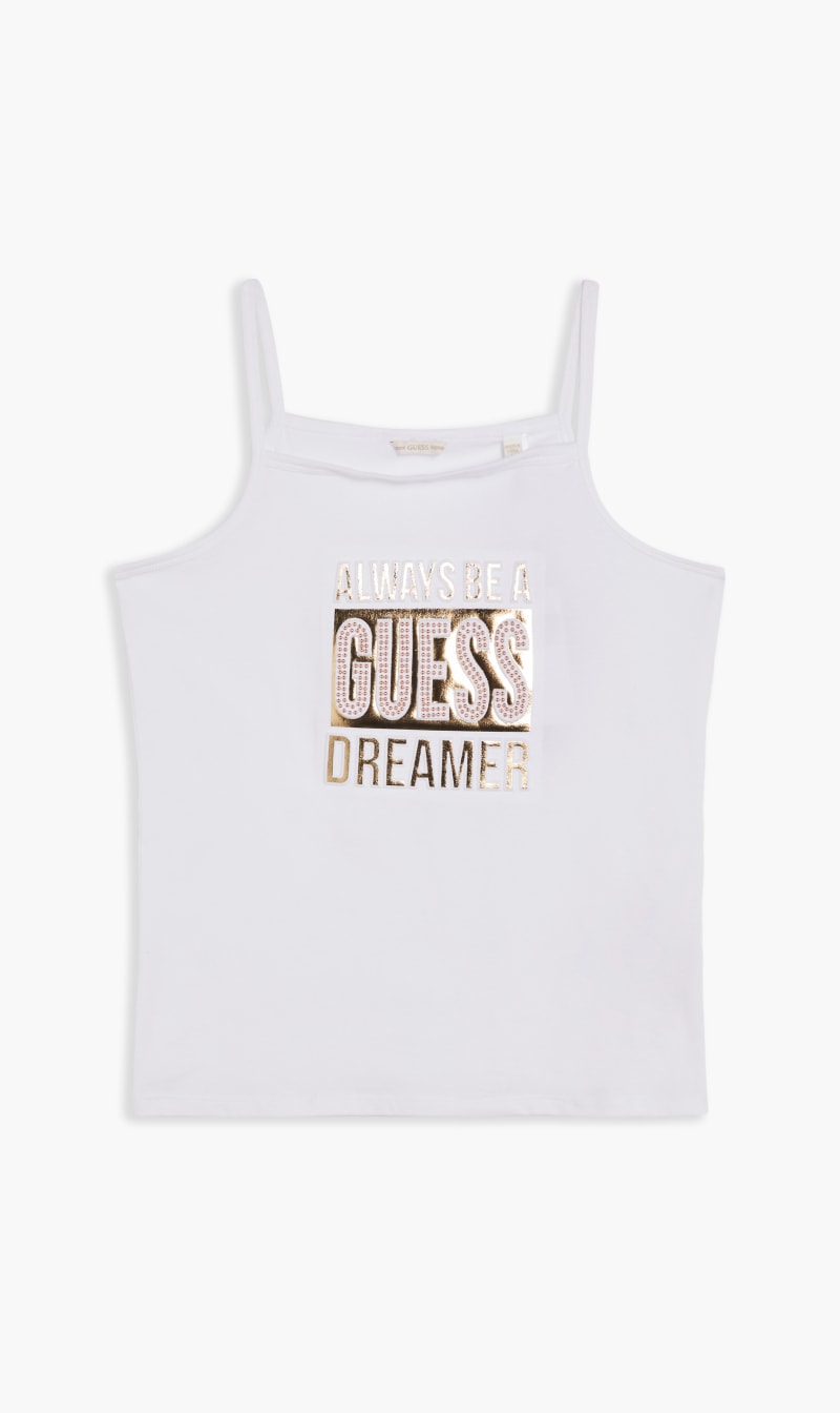 

Guess White Stretch Jersey Sl Ta for Kids | The Deal Outlet