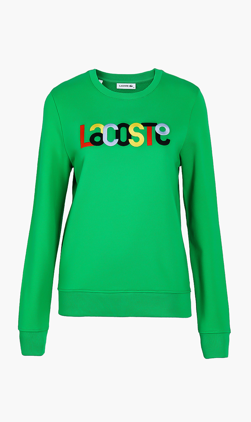 

Embroidery Fleece Sweatshirt, Green