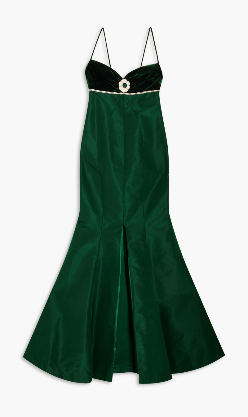 

Embellished Mermaid Gown, Green