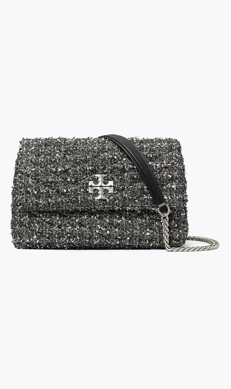 

Tory Burch Black Small Kira Tweed Convertible Shoulder Bag for Women | The Deal Outlet