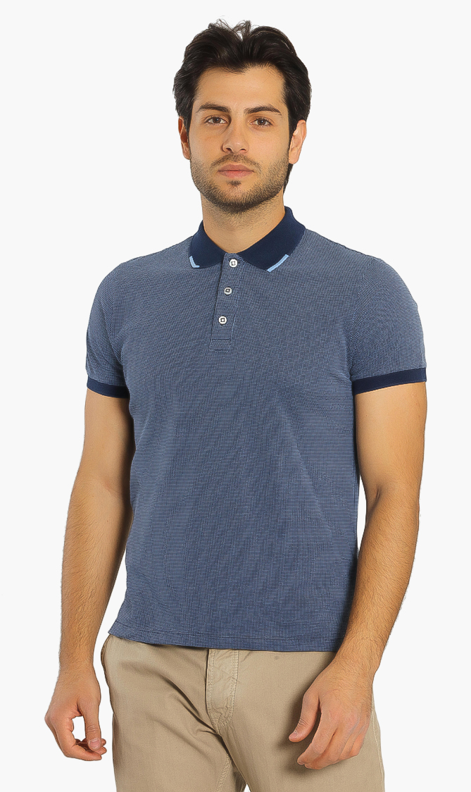 

Jacob Cohen Knitted Tipped Polo Shirt