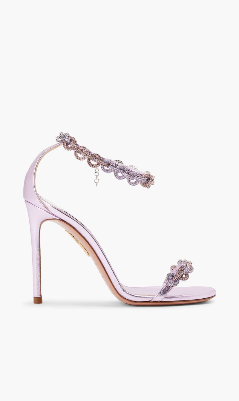 

Aquazzura Firenze Purple Love Link Sandal 105 for Women | The Deal Outlet