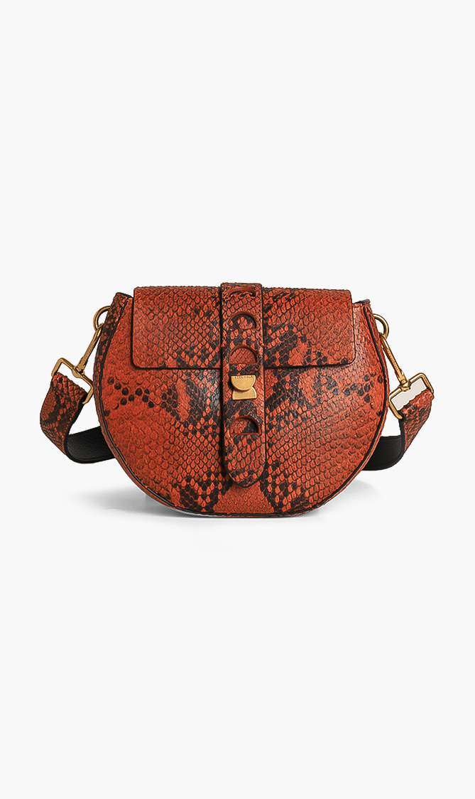 

COCCINELLE Leather Snake Skin Crossbody Bag