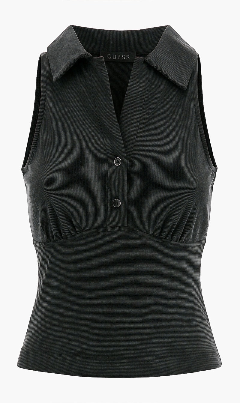 

Sleeveless Julienne Top, Black