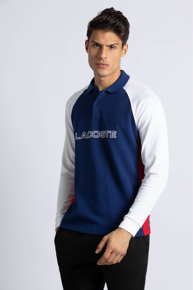 

LACOSTE Regular Fit Colorblock Long Sleeve Polo Shirt