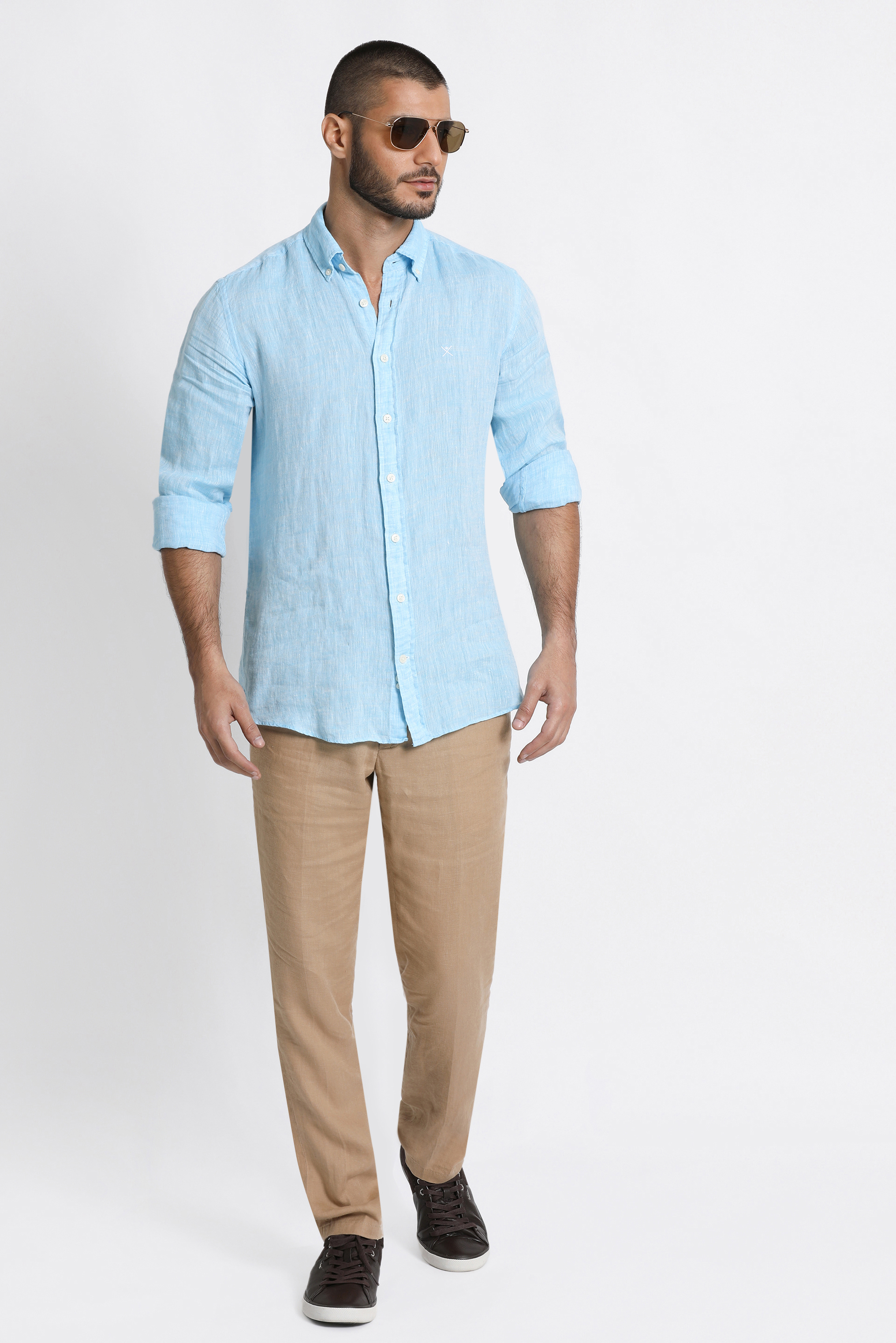 MAC HAY Slim Fit Black Long Sleeve Shirt