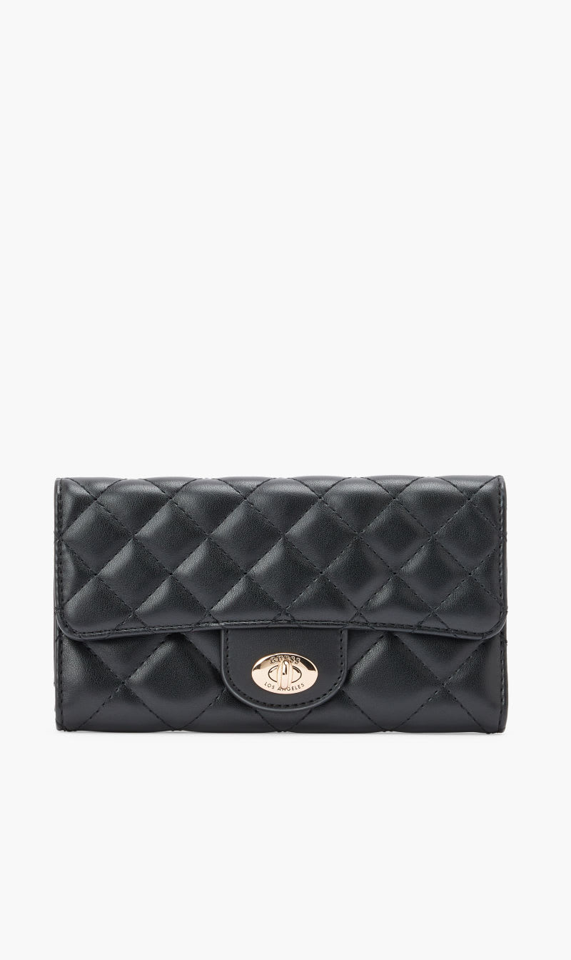 

Guess Black Stars Hollow Slg Slim Clutch for Women | The Deal Outlet