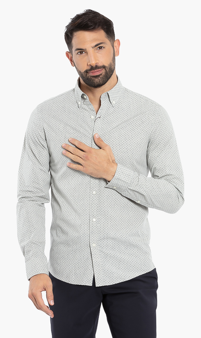 

Michael Kors Polka Dot Slim Fit Long Sleeves Shirt