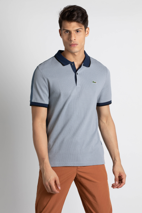 

LACOSTE Slim Fit Colorblock Cotton Knit Polo Shirt