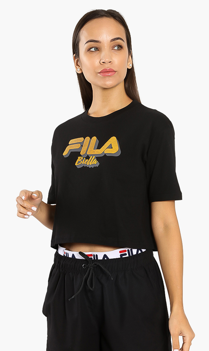 

Sharon Box Line Crew T-shirt, Black