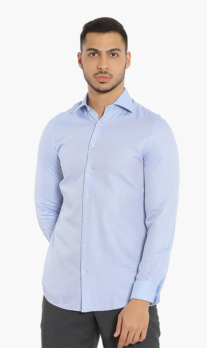 

Hackett London Knitted Weave Fulham Classic Fit Shirt