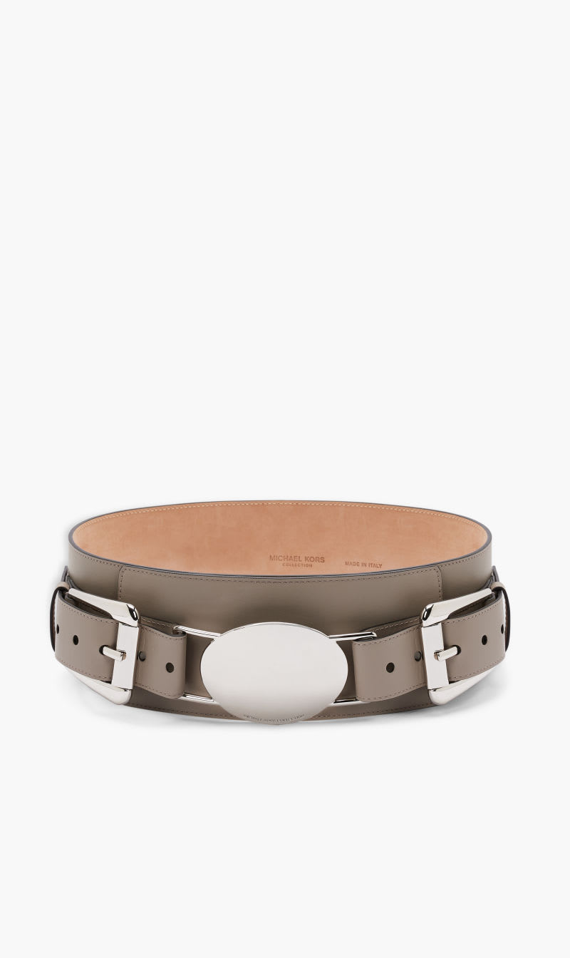 

Michael Kors Grey Gloria Belts Double Buckle Hip Belt for Women | The Deal Outlet