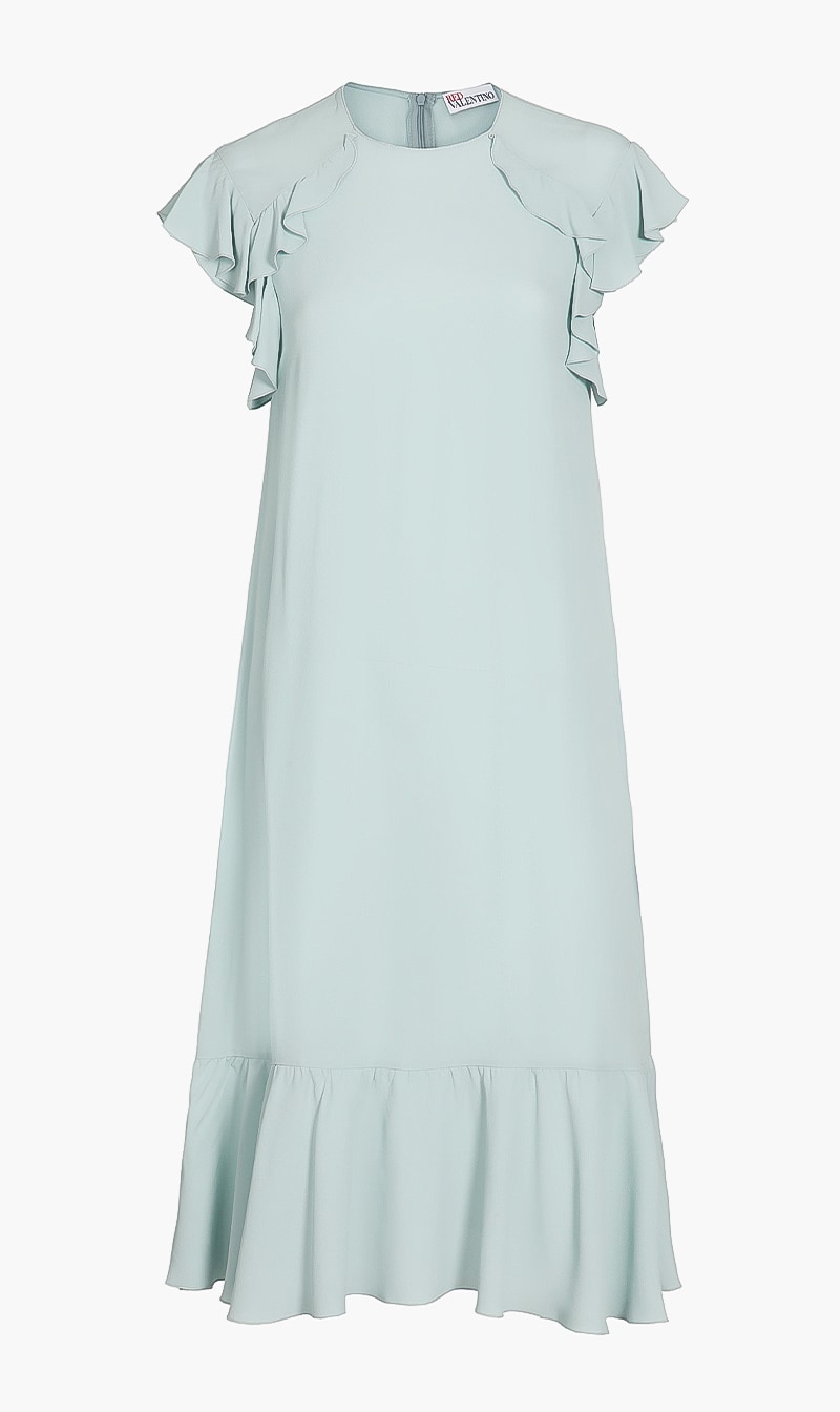 

Ruffle Hem Dress, Blue