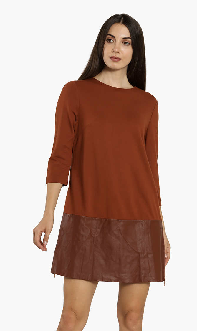 

Ted Baker Olyie Leather Zip Detail Dress