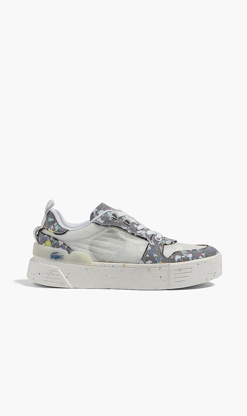 

Lacoste White Eco Textile Lace Sneakers for Women | The Deal Outlet