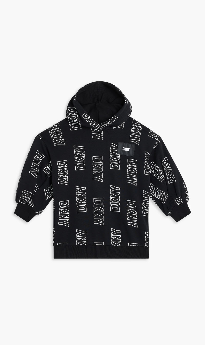 

Dkny Black Hooded Dress for Girls | The Deal Outlet