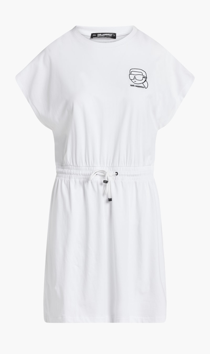 

Karl Lagerfeld White Ikonik 2.0 Beach Dress for Women | The Deal Outlet
