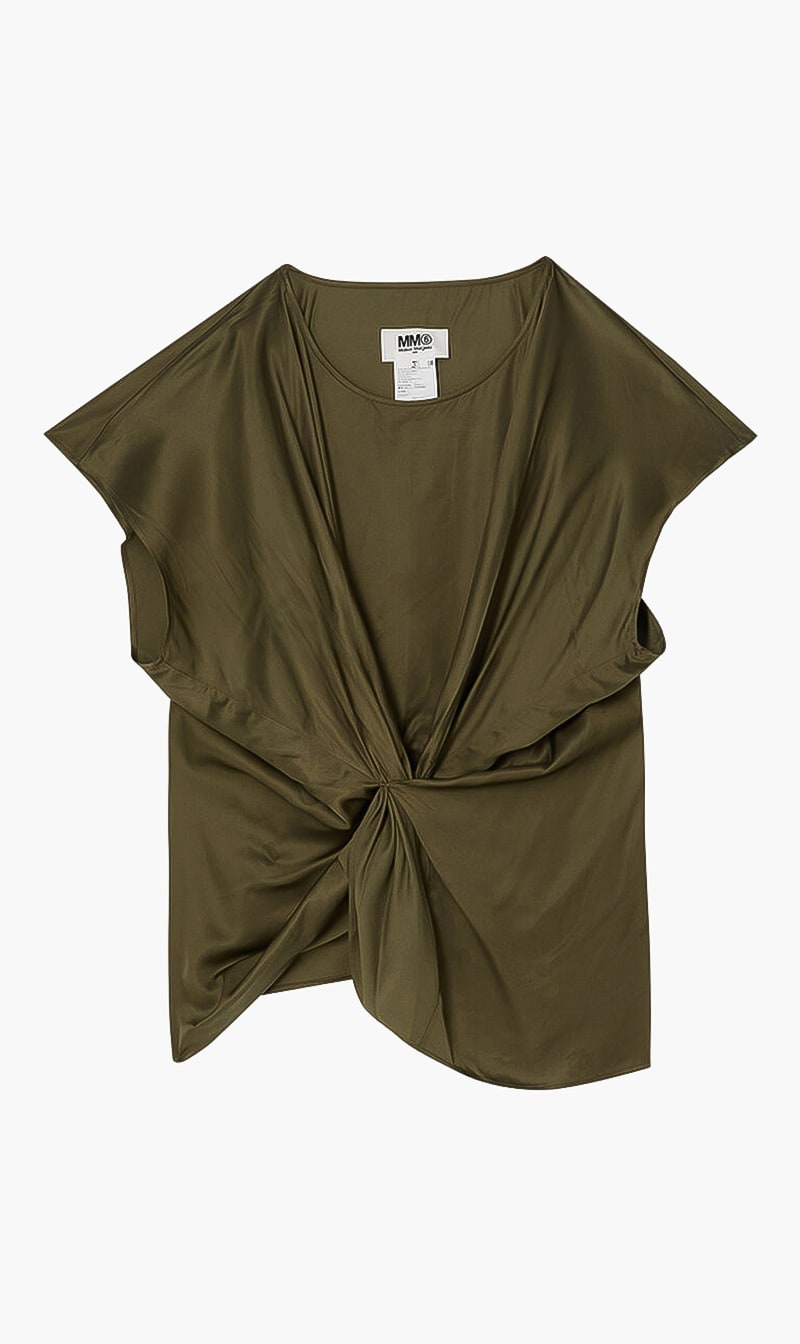 

Draped Detail Top, Brown